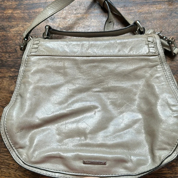 Rebecca Minkoff Vanity Saddle Bag in light Gray - Picture 4 of 12